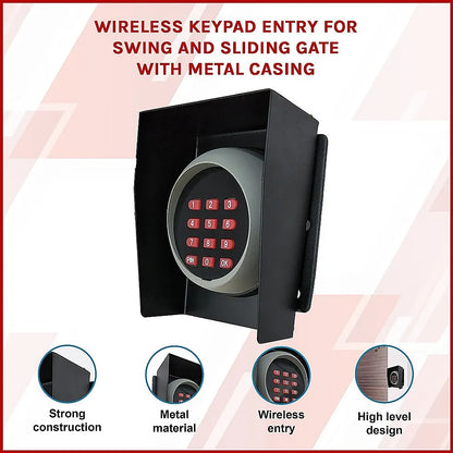 Wireless Keypad Entry For Swing And Sliding Gate with Metal Casing - Image 3