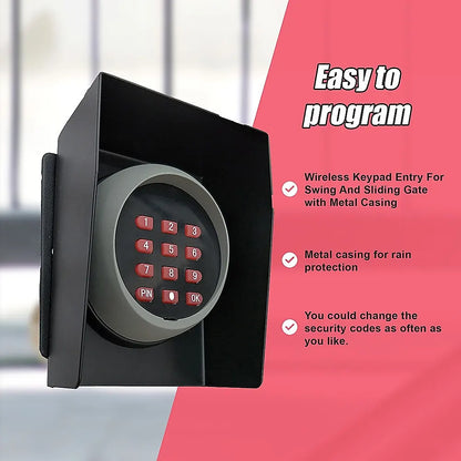 Wireless Keypad Entry For Swing And Sliding Gate with Metal Casing - Image 8
