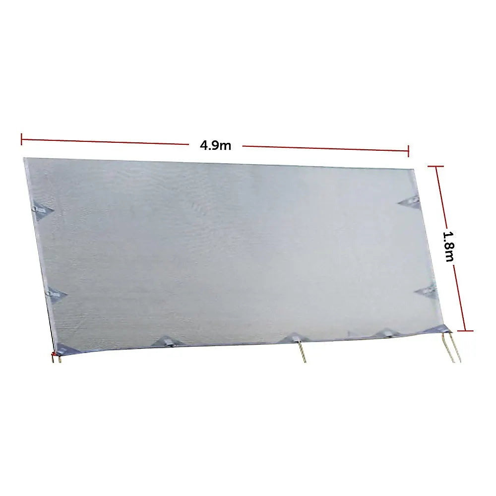 4.9m Caravan Privacy Screen Side Sunscreen Sun Shade for 17' Roll Out Awning - Image 8