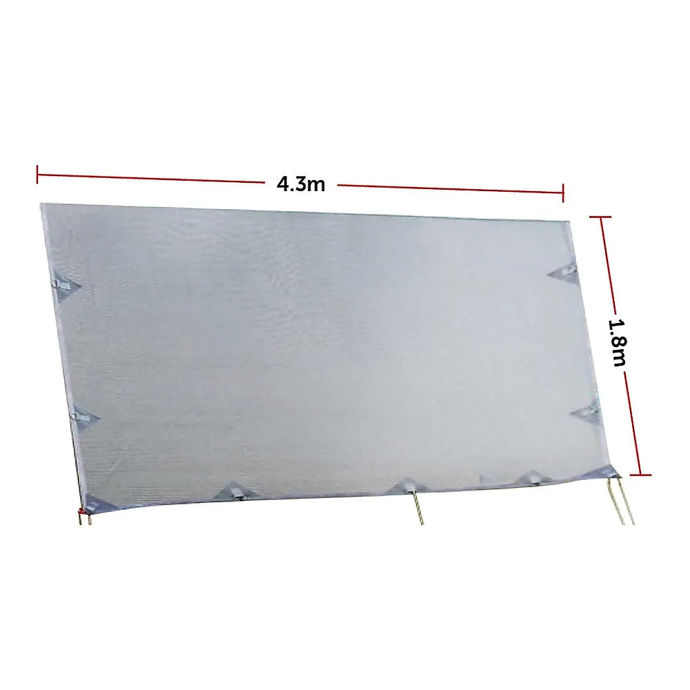 4.3m Caravan Privacy Screen Side Sunscreen Sun Shade for 15' Roll Out Awning - Image 8