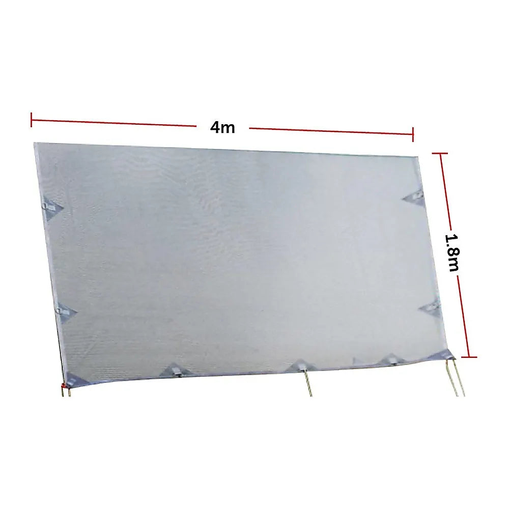 4m Caravan Privacy Screen Side Sunscreen Sun Shade for 14' Roll Out Awning - Image 8