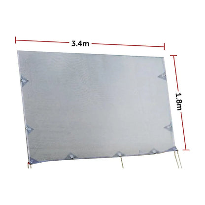 3.4m Caravan Privacy Screen Side Sunscreen Sun Shade for 12' Roll Out Awning - Image 8