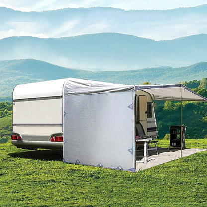 Pop Top Caravan Privacy Screen Sun Shade Side Extension 2.1 x 1.8m - Image 2