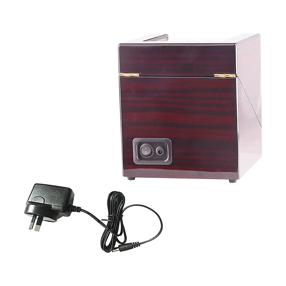 Automatic Dual Watch Winder Wood Display Box Case Motor Rotation Storage - Image 5