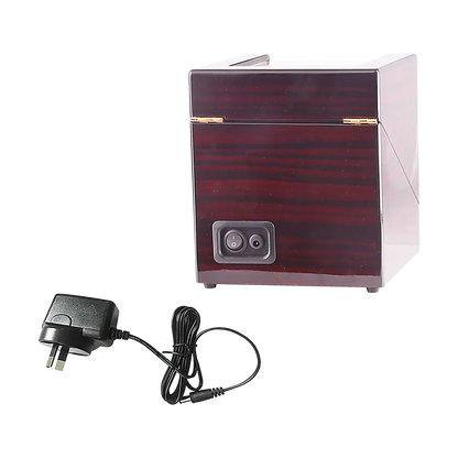 Automatic Dual Watch Winder Wood Display Box Case Motor Rotation Storage - Image 5