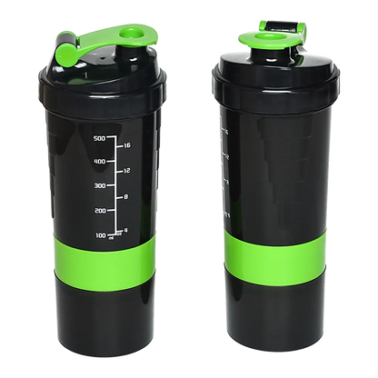2x Protein Shaker Bottle Set – 3-in-1 Smart Blender Mixer Cup for Gym & Fitness - Image 4