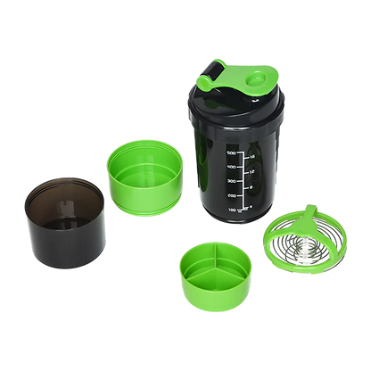 2x Protein Shaker Bottle Set – 3-in-1 Smart Blender Mixer Cup for Gym & Fitness - Image 6