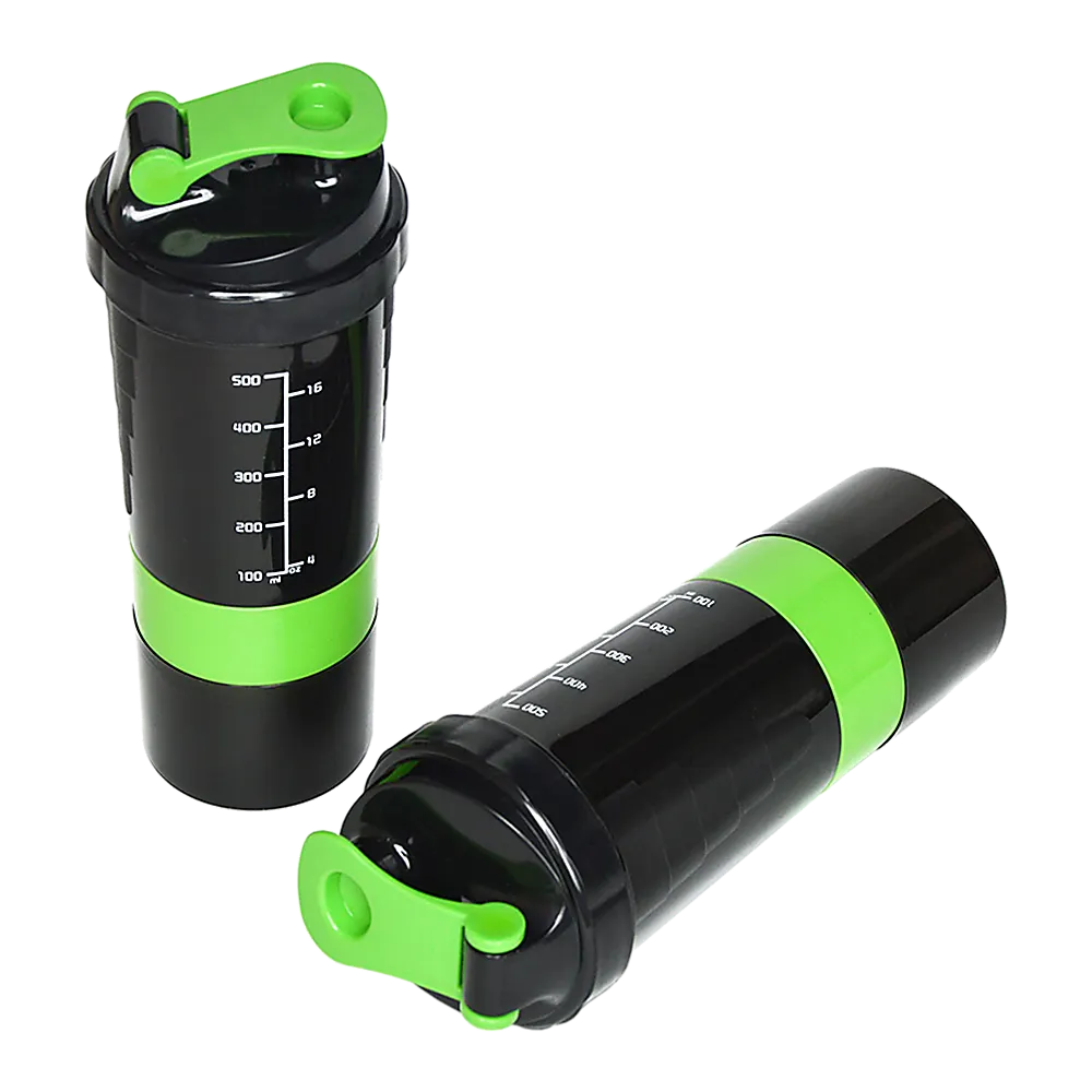 2x Protein Shaker Bottle Set – 3-in-1 Smart Blender Mixer Cup for Gym & Fitness - Image 5