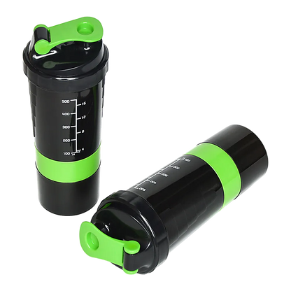 2x Protein Shaker Bottle Set – 3-in-1 Smart Blender Mixer Cup for Gym & Fitness - Image 5