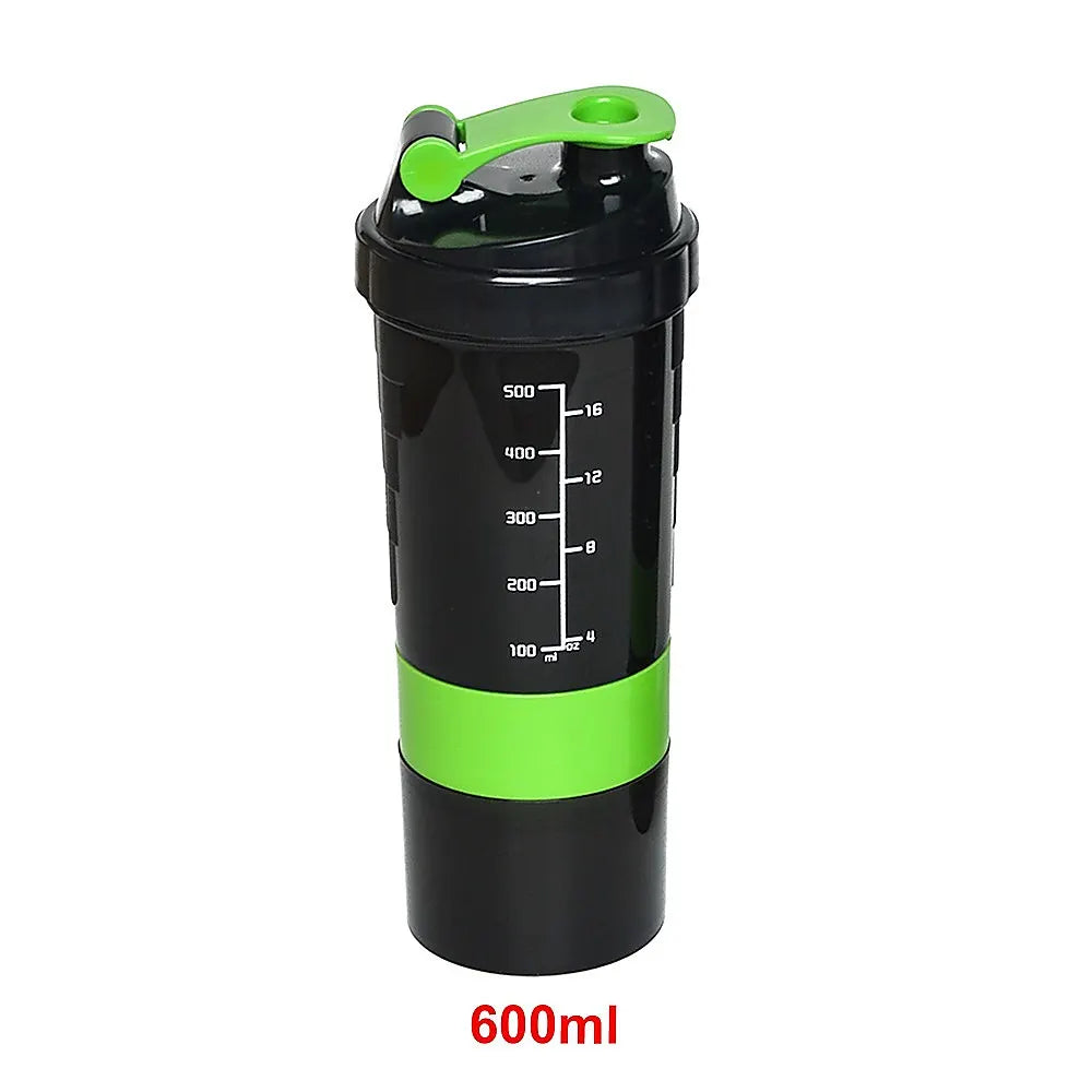 2x Protein Shaker Bottle Set – 3-in-1 Smart Blender Mixer Cup for Gym & Fitness - Image 8
