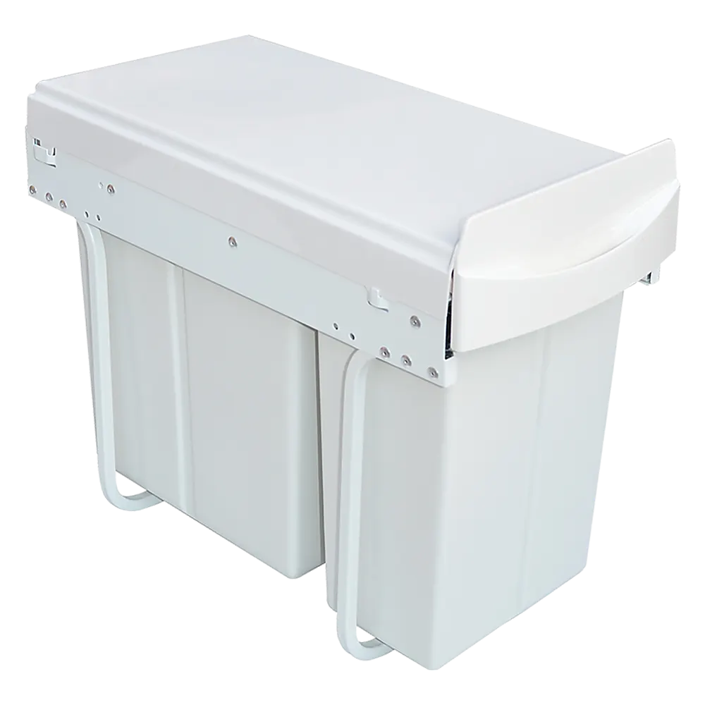 Pull Out Bin Kitchen Double Dual Slide Garbage Rubbish Waste 10L+20L - Image 4