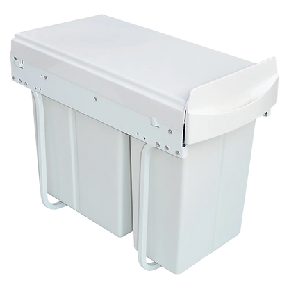 Pull Out Bin Kitchen Double Dual Slide Garbage Rubbish Waste 10L+20L - Image 4