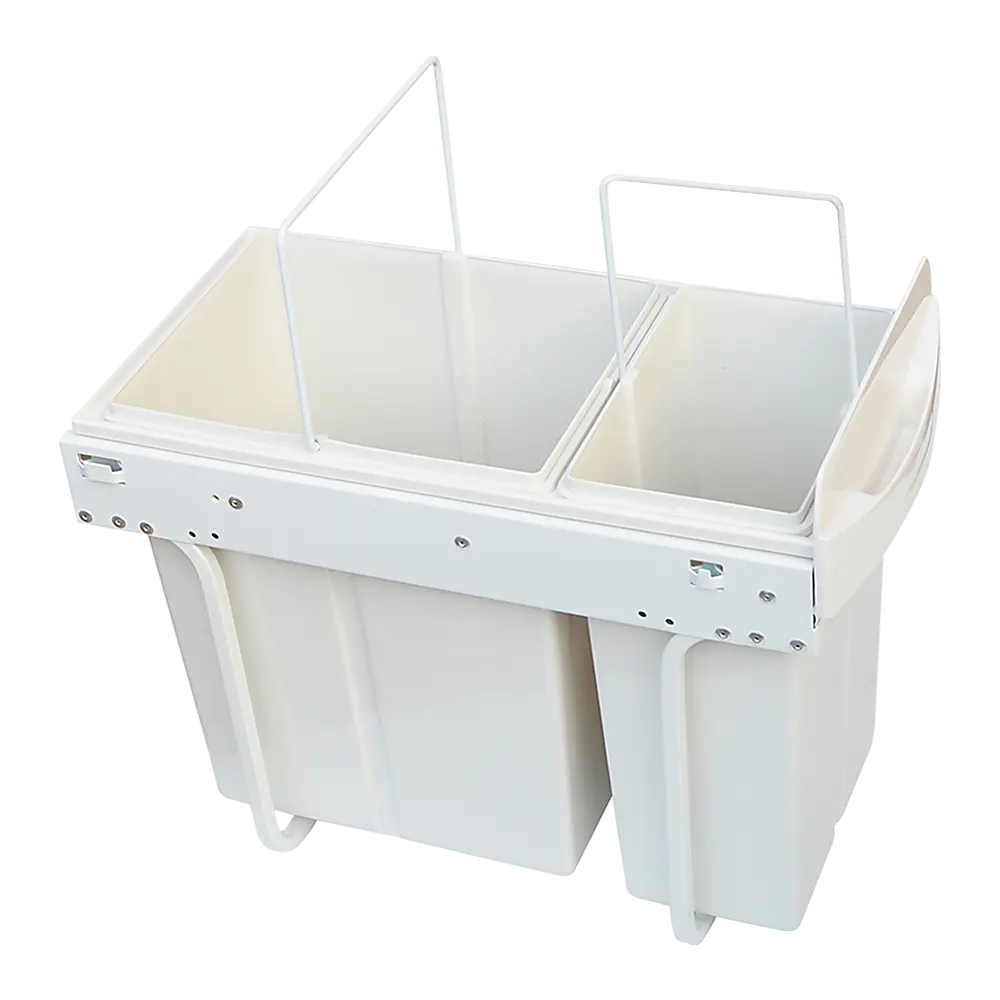 Pull Out Bin Kitchen Double Dual Slide Garbage Rubbish Waste 10L+20L - Image 5
