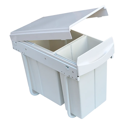 Pull Out Bin Kitchen Double Dual Slide Garbage Rubbish Waste 10L+20L - Image 7