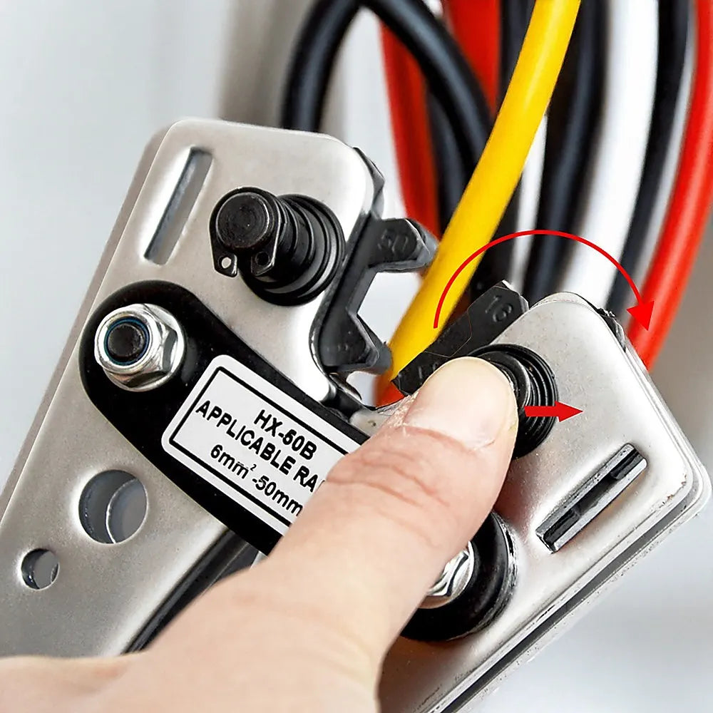6-50 mm2 Wire Crimper Cable Crimp Electric Tube Crimping Hand Tool Battery Lug - Image 5
