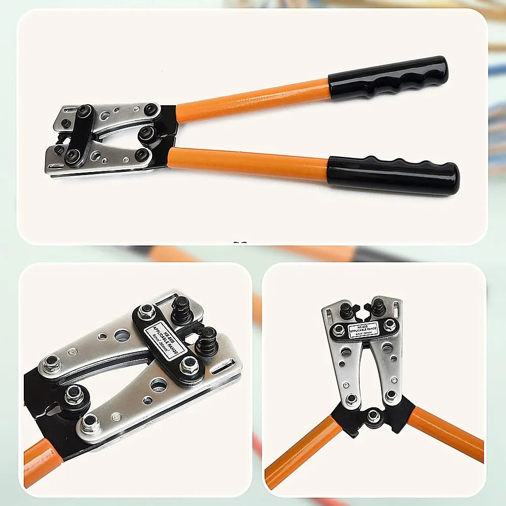 6-50 mm2 Wire Crimper Cable Crimp Electric Tube Crimping Hand Tool Battery Lug - Image 8