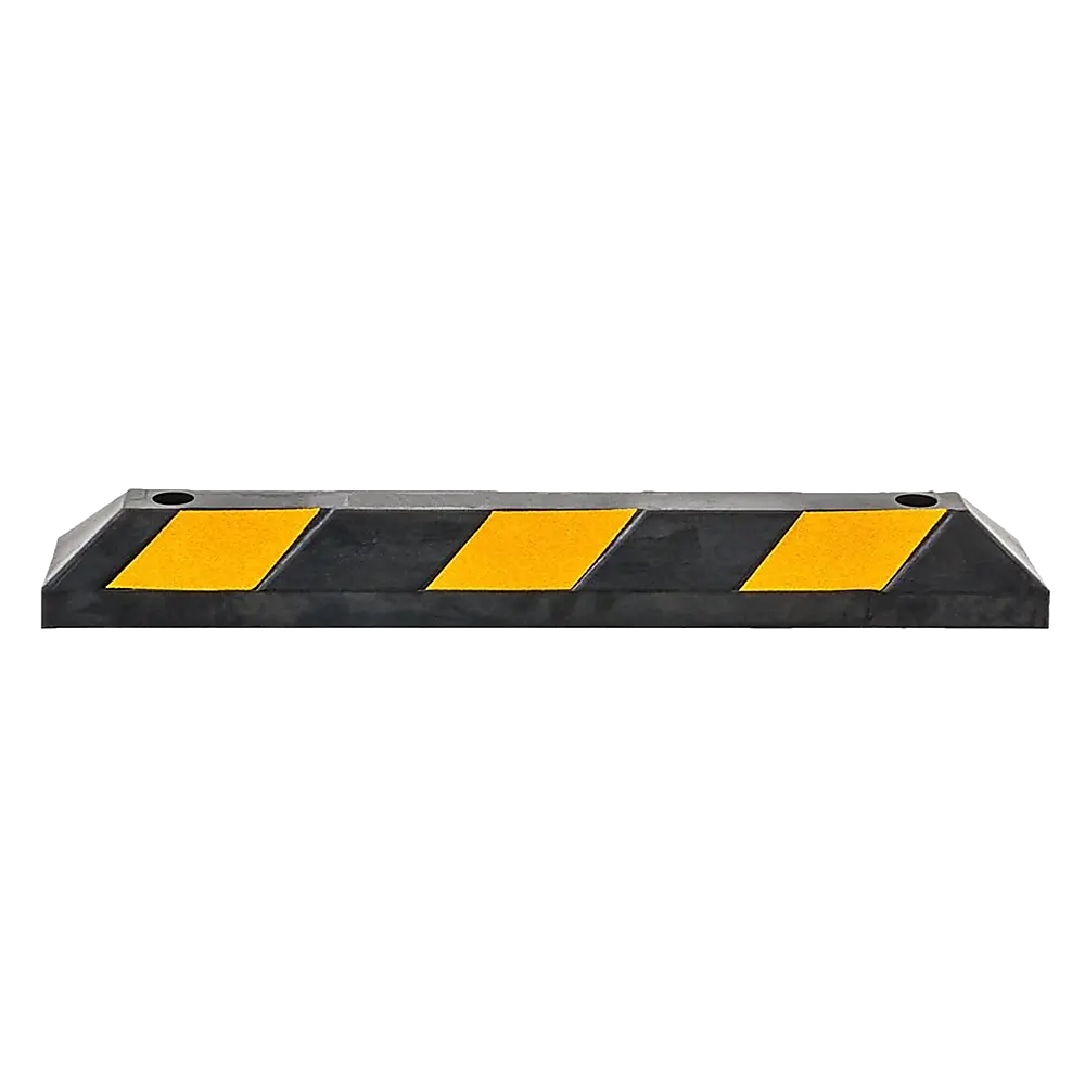 90cm Heavy Duty Rubber Curb Parking Guide Wheel Driveway Stopper Reflective Yellow - Image 4