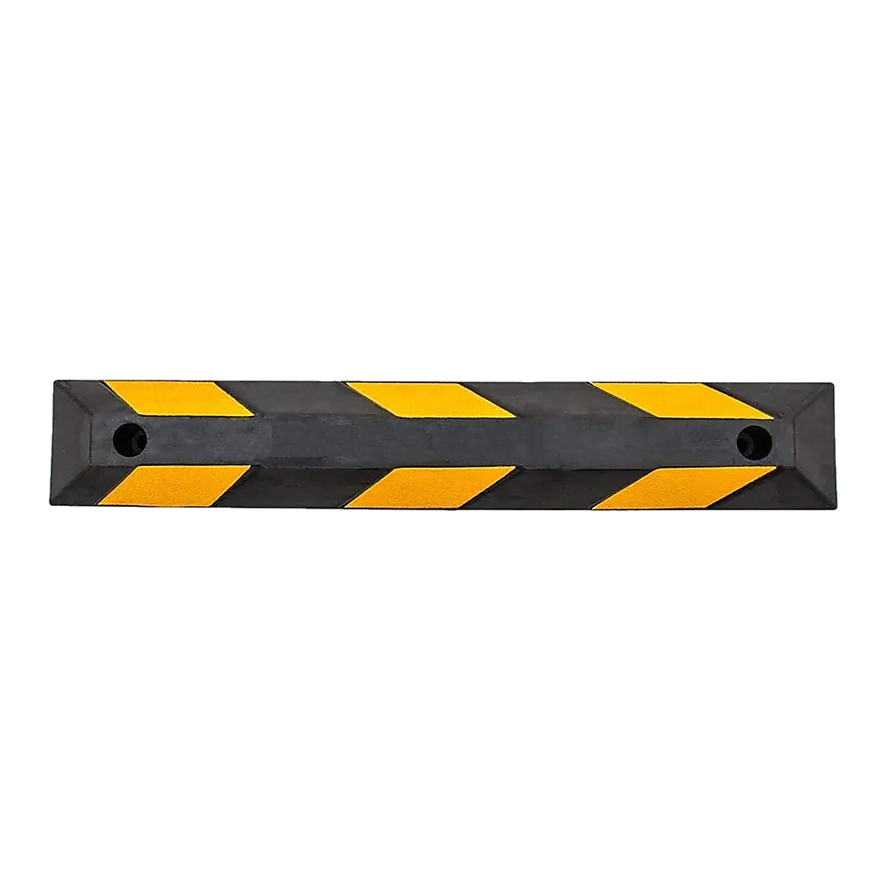 90cm Heavy Duty Rubber Curb Parking Guide Wheel Driveway Stopper Reflective Yellow - Image 5