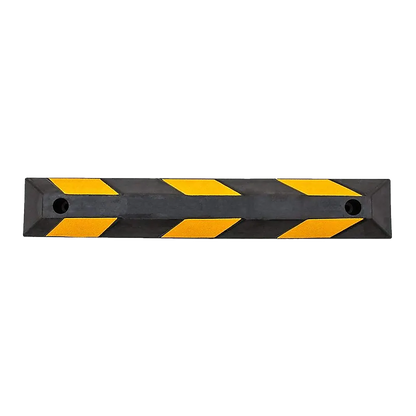 90cm Heavy Duty Rubber Curb Parking Guide Wheel Driveway Stopper Reflective Yellow - Image 5