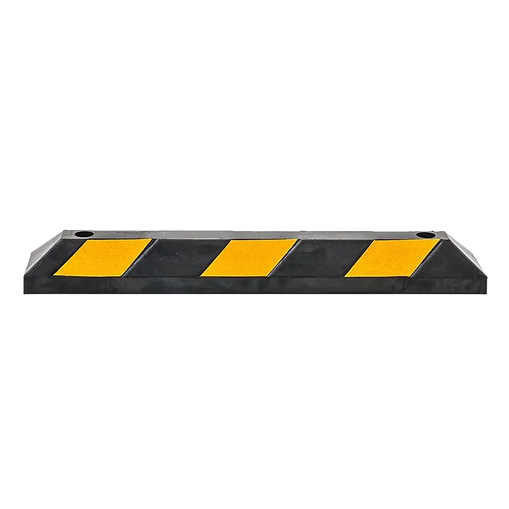 90cm Heavy Duty Rubber Curb Parking Guide Wheel Driveway Stopper Reflective Yellow - Image 6