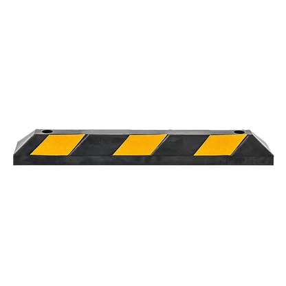 90cm Heavy Duty Rubber Curb Parking Guide Wheel Driveway Stopper Reflective Yellow - Image 6