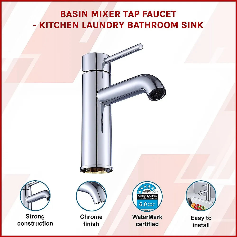 Basin Mixer Tap Faucet -Kitchen Laundry Bathroom Sink - Image 3