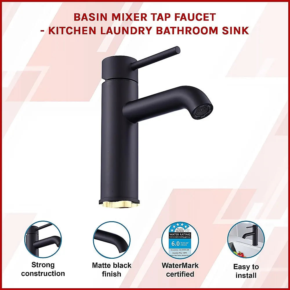 Basin Mixer Tap Faucet -Kitchen Laundry Bathroom Sink - Image 3