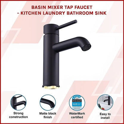 Basin Mixer Tap Faucet -Kitchen Laundry Bathroom Sink - Image 3