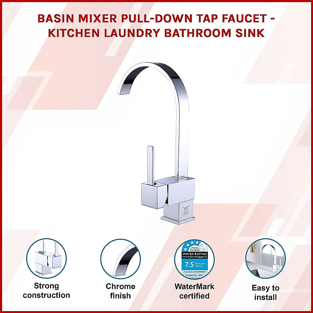Basin Mixer Tap Faucet -Kitchen Laundry Bathroom Sink - Image 3