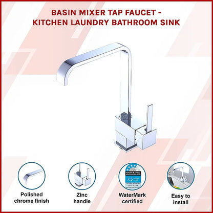 Basin Mixer Tap Faucet - Kitchen Laundry Bathroom Sink - Image 3
