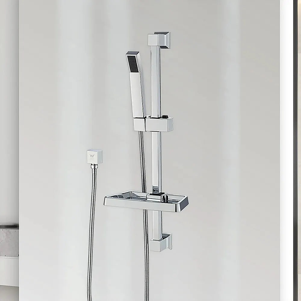 Hand Held Shower Rail Soap Dish Bathroom Set - Image 2