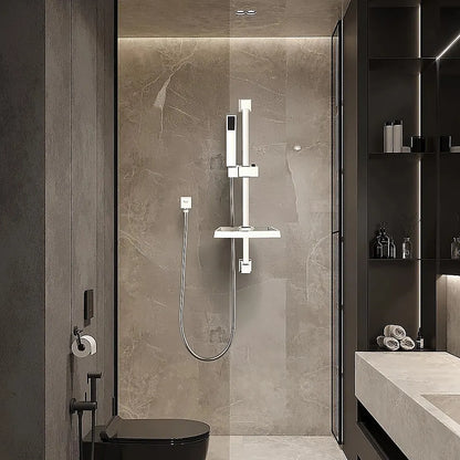 Hand Held Shower Rail Soap Dish Bathroom Set - Image 5