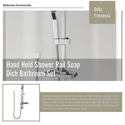 Hand Held Shower Rail Soap Dish Bathroom Set - Image 9