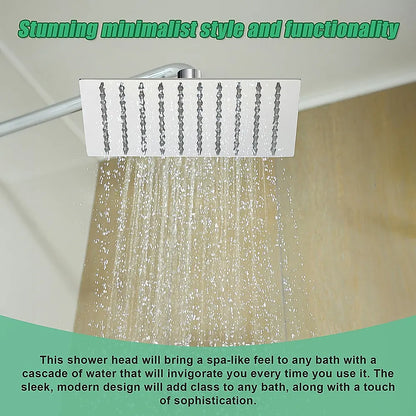 200mm Shower Head Square 304SS Polished Chrome Finish - Image 5