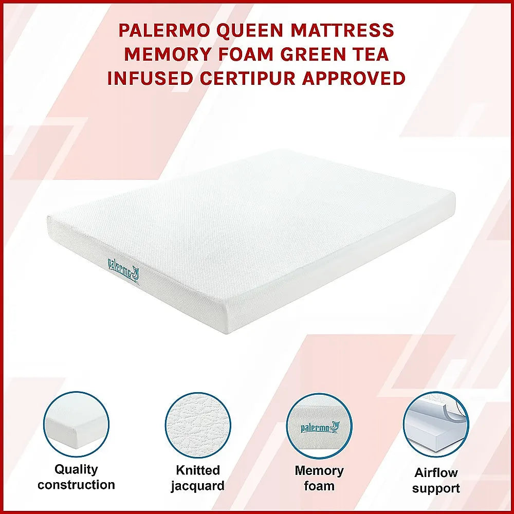 Queen Green Tea Memory Foam Mattress – Cooling Comfort with CertiPUR-US® Certified Foam - Image 3