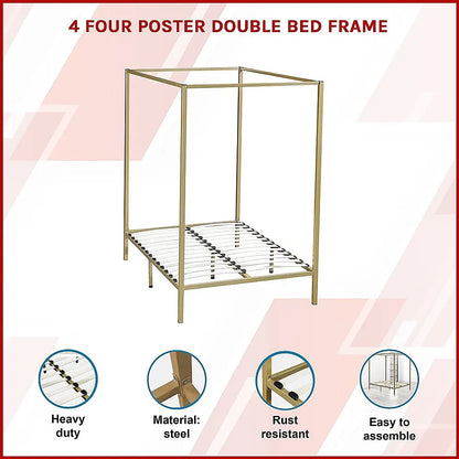 4 Four Poster Double Bed Frame - Image 3