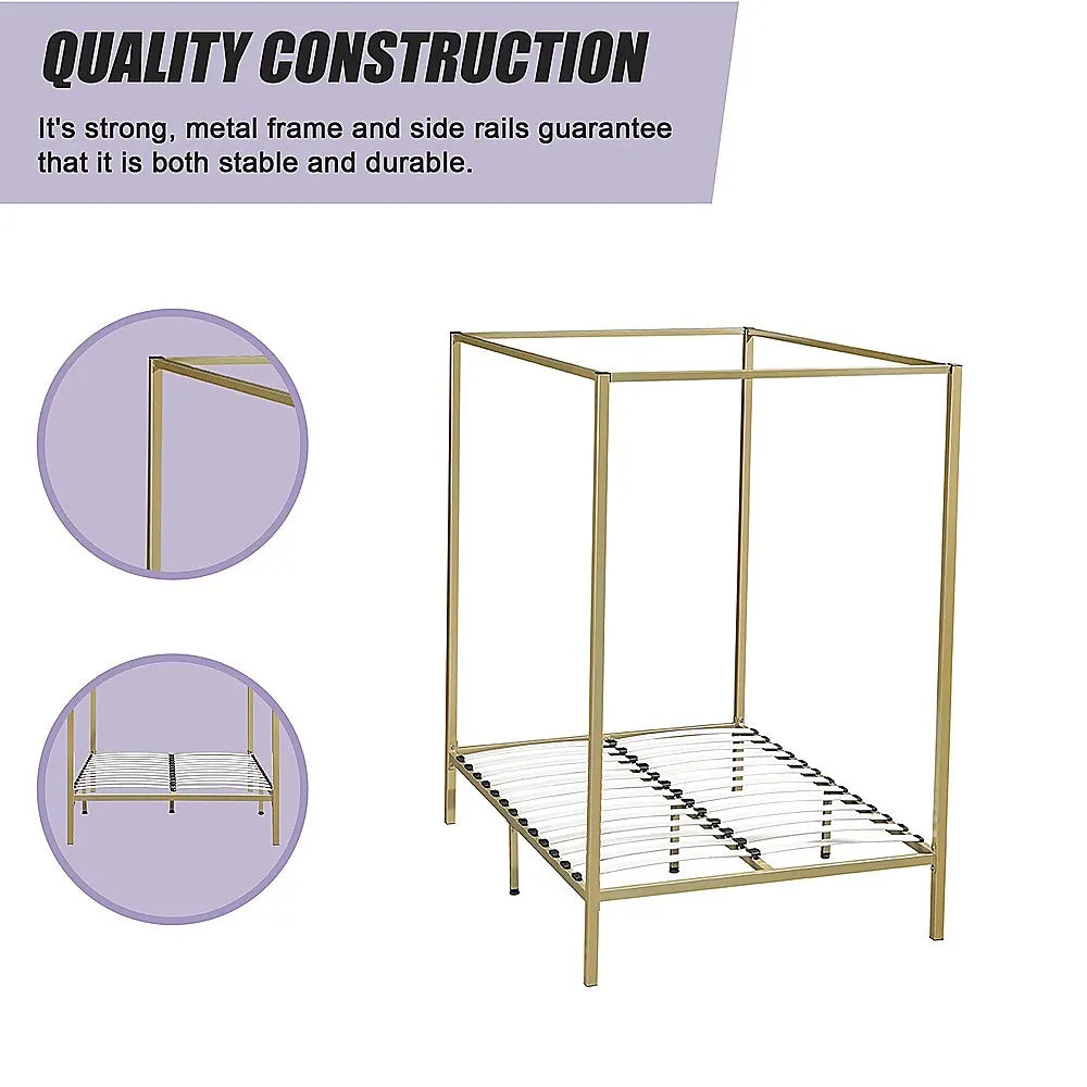 4 Four Poster Double Bed Frame - Image 6