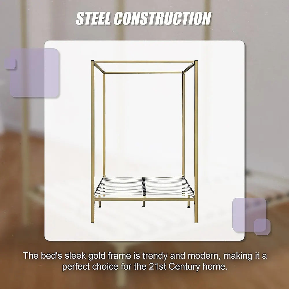 4 Four Poster Double Bed Frame - Image 8