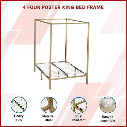 4 Four Poster King Bed Frame - Image 3