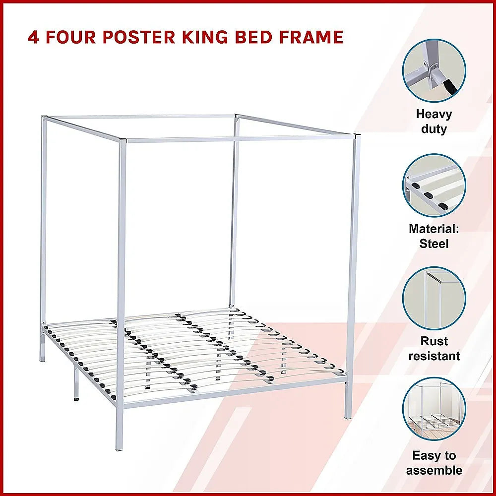 4 Four Poster King Bed Frame - Image 3