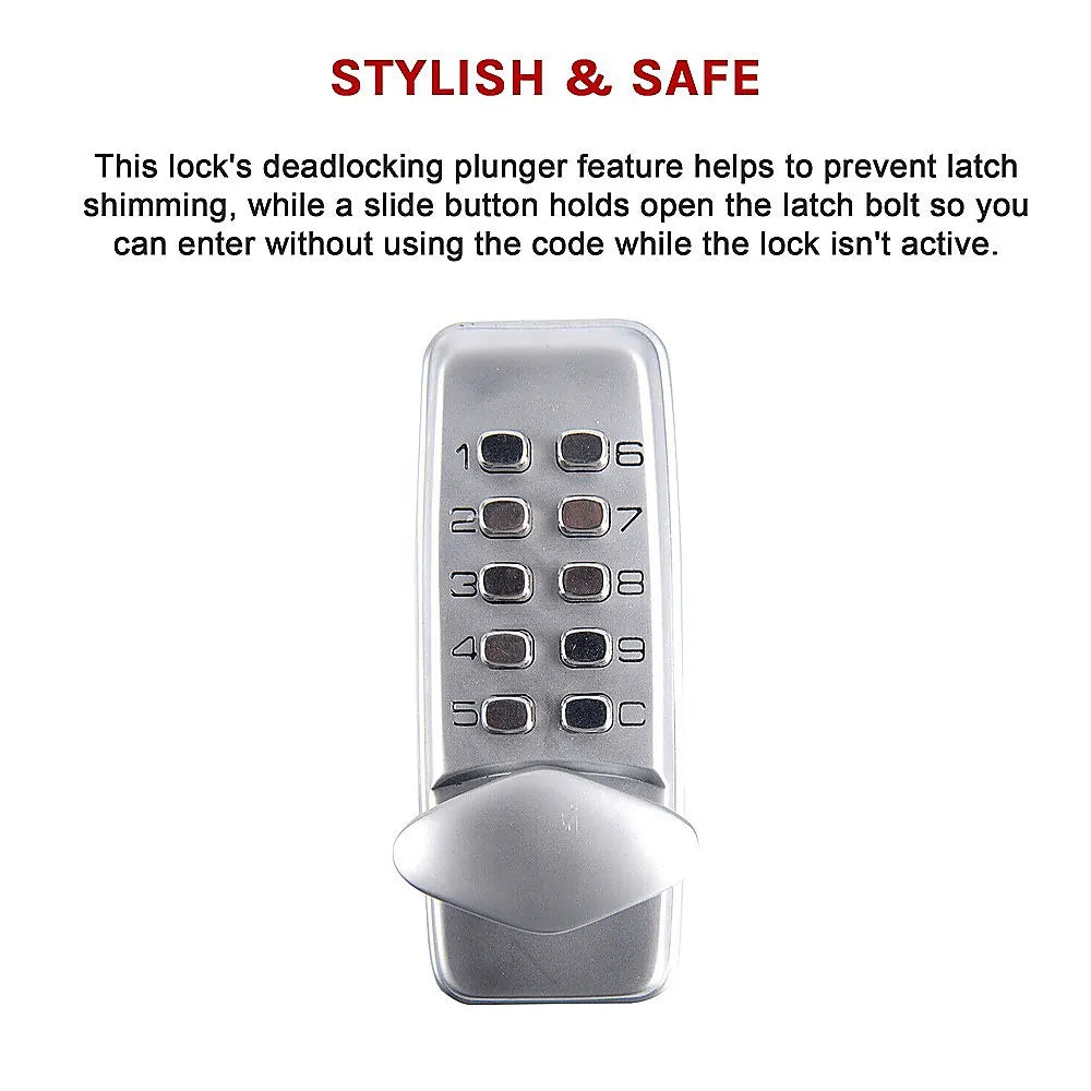 Keyless deadbolt digital electronic door lock keypad mechanical Code Entry Door - Image 8