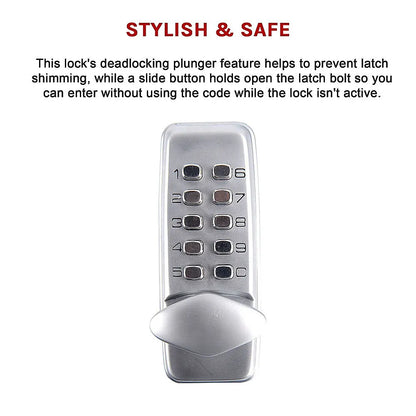 Keyless deadbolt digital electronic door lock keypad mechanical Code Entry Door - Image 8