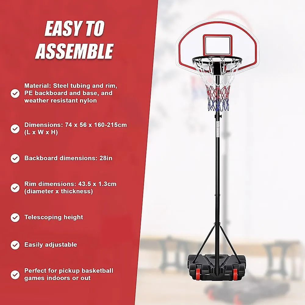 Basketball Ring Hoop Height Adjustable Portable Set - Image 5