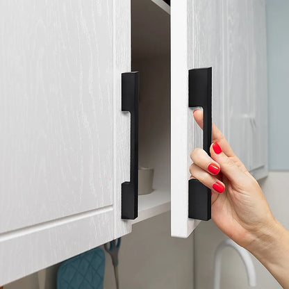 5 x 128mm Kitchen Handle Cabinet Cupboard Door Drawer Handles square Black furniture pulls - Image 2
