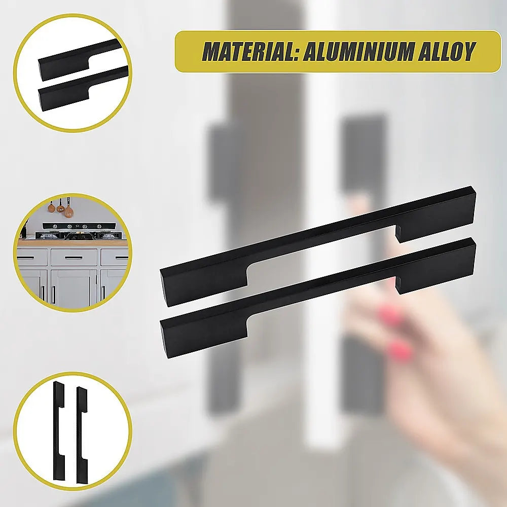 5 x 128mm Kitchen Handle Cabinet Cupboard Door Drawer Handles square Black furniture pulls - Image 7
