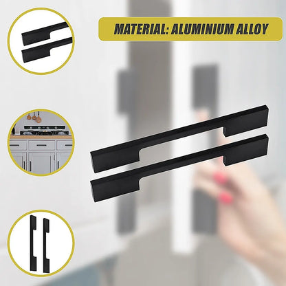 5 x 128mm Kitchen Handle Cabinet Cupboard Door Drawer Handles square Black furniture pulls - Image 7