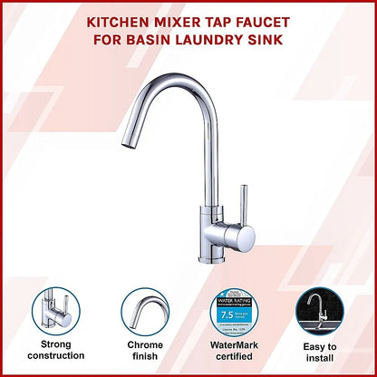 Kitchen Mixer Tap Faucet for Basin Laundry Sink - Image 4