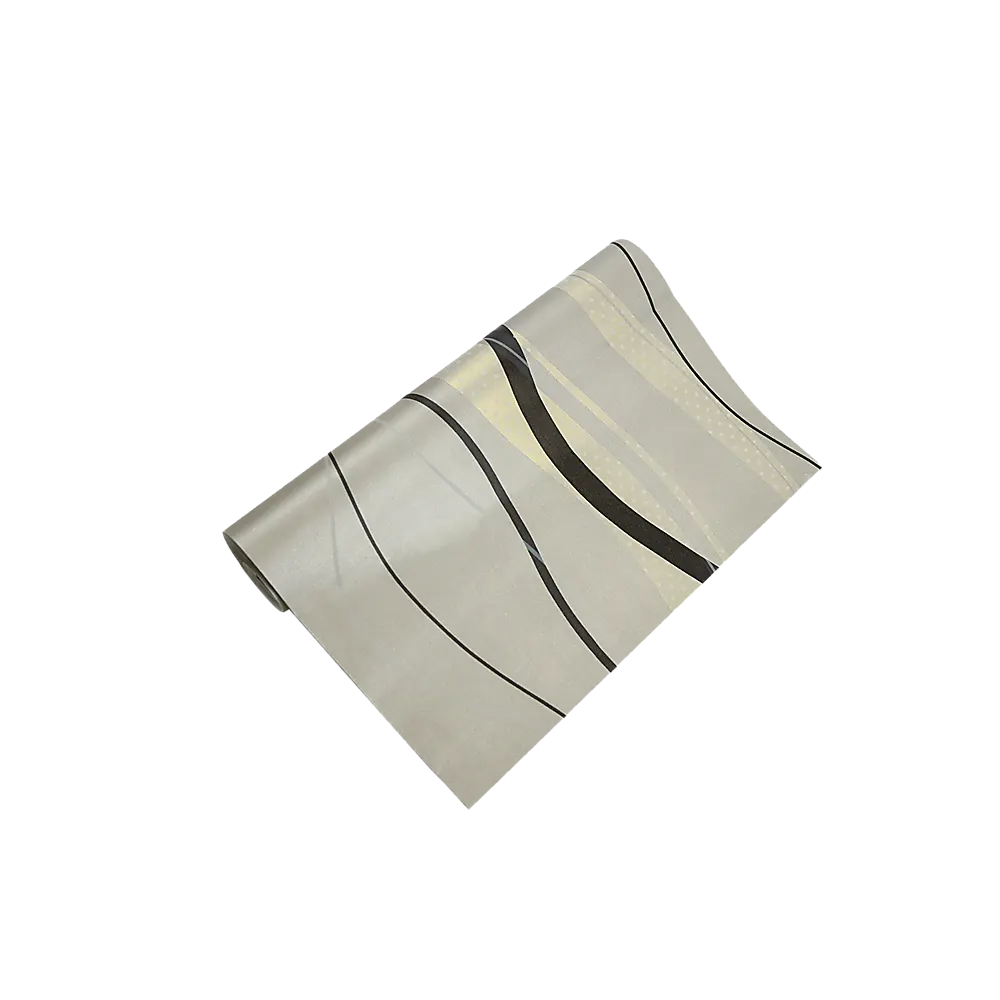 Wallpaper Flocking Simple Curves Non-woven Wall Paper Roll
