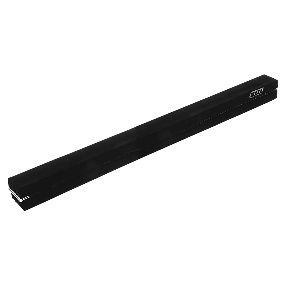 2.4m (8FT) Gymnastics Folding Balance Beam Black Synthetic Suede - Image 4