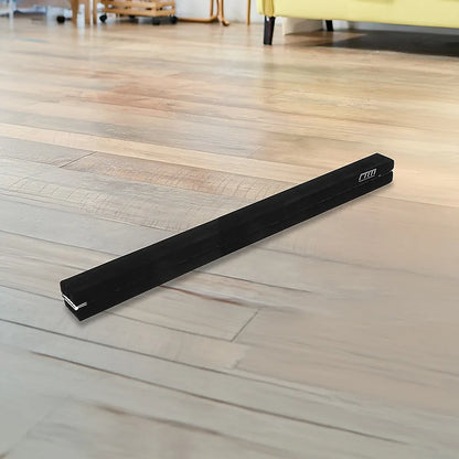 2.4m (8FT) Gymnastics Folding Balance Beam Black Synthetic Suede - Image 5